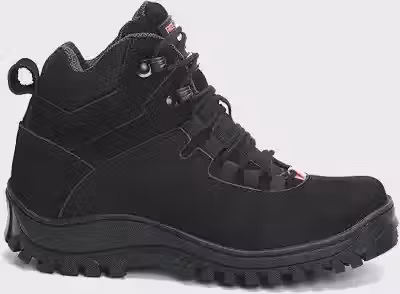 Bota Coturno Feminino Adventure Militar com CA Trilha Nobuck Preto e Rosa 1903 com CA