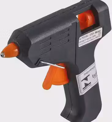 Pistola de cola quente com ponta fina, voltagem dupla, inclui bastões de cola