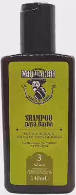 Shampoo para barba Muchacho Citric. Limpa, Amacia, Hidrata e perfuma suavemente.