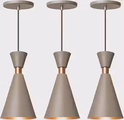 Kit 3 Luminária Pendente Mini Pequim 24 cm para Balcão Bancada Cozinha (Fendi)