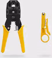 Alicate Crimpador RJ45 RJ11 RJ9 Profissional Multifuncional 3 em 1 com Corte e Desencapador Cabo de Rede