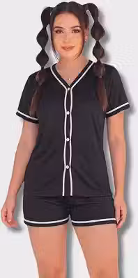 Pijama Blogueirinha Feminino Conjunto Curto Confortável Tecido Macio