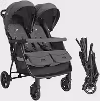 Carrinho de Bebê Para Gêmeos Estrella Chumbo Ebony - Joie