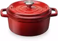 Caçarola Ferro Fundido Esmaltado Vermelho 24cm com Tampa modelo Staub