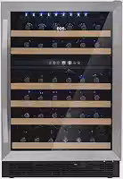 Adega Climatizada de Embutir 51 Garrafas Eos Premium Dual Zone com Compressor e Porta Vidro e Inox Ece155a 220v