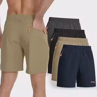 Bermuda Esportiva Masculina Short Tactel Para Corridas e Academia com Bolsos，Dry Fit+ Respirável