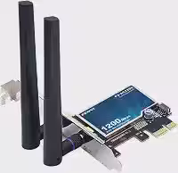 Cartão PCIe WiFi sem fio FENVI AC1200 para PC de mesa, banda dupla de 2,4 GHz e 5 GHz com Bluetooth 4.0, suporte de perfil baixo, Windows 11/10/8/7 compatível com jogos, streaming, home office