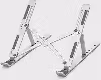 Suporte para Notebook Portátil Dobrável em Alumínio com Regulagem de Altura e Inclinação Ajuste Ergonômico 6 Posições Compatível com Laptop 10 a 17 Polegadas Tablet Livros Celular Leve e Resistente