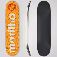 Shape para Skate 8.0 Matilha com Lixa Aplicada para Até 90kg Cor:Laranja
