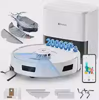 Robo Aspirador e Passa Pano Redroad R11 com Autoesvaziamento 20000Pa, Escova Expansível, Limpeza de Carpetes,Obstáculos,Antienrosco, Limpeza para Pets, Bateria Longa,Função de mapeamento,4L,127V