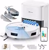 Robo Aspirador e Passa Pano Redroad R11 com Autoesvaziamento 20000Pa, Escova Expansível, Limpeza de Carpetes,Obstáculos,Antienrosco, Limpeza para Pets, Bateria Longa,Função de mapeamento,4L,127V