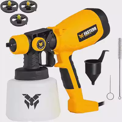 Pistola de Pintura Elétrica Fasterr FST054 550W HVLP | 3 Bicos Intercambiáveis, Controle de Vazão e Tanque 1400ml | Acabamento Profissional 220V