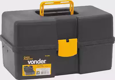Vonder, Caixa Para Ferramentas, Plástica, Com 2 Bandejas, 37,0 Cm X 22,0 Cm X 20,0 Cm, Vd 2001.