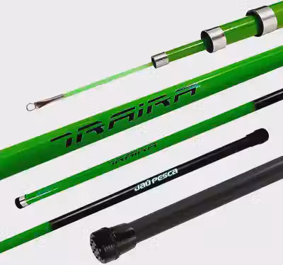 Vara Telescópica Gomo Longo Traira, Fibra de Vidro, Resistência 5-10 LBS, Ação Média - Jaú Pesca