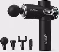 Pistola Massageadora Profissional 4000 RPM com 9 Níveis e Tela LCD
