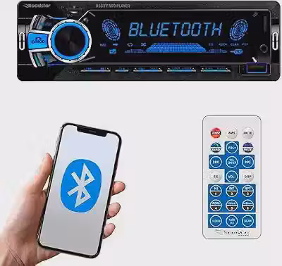 Som Automotivo Roadstar Bluetooth/Micro SD/USB/FM/ISO/MP3/Aux Com Controle Remoto Painel LED Fixo 7 Cores RS2751BR Plus