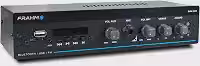 Amplificador Receiver 40W RMS Som Ambiente Frahm SLIM 1000 G5 RCA, USB, Bluetooth, Classe AB, Fonte Chaveada - 32101