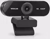 Webcam Full HD 1080p com Microfone Integrado, Foco Manual Ajustável, USB 2.0 Plug & Play e Suporte Articulado para PC e Notebook, Reuniões, Aulas, Videochamadas, Transmissões e Home Office