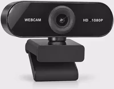 Webcam Full HD 1080p com Microfone Integrado, Foco Manual Ajustável, USB 2.0 Plug & Play e Suporte Articulado para PC e Notebook, Reuniões, Aulas, Videochamadas, Transmissões e Home Office
