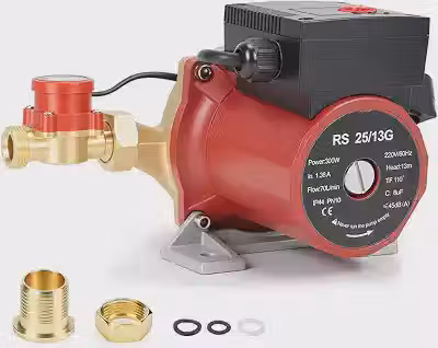 Bomba Pressurizadora de Água 220V com Motor 300W e Vazão 4000L/h, Elevação 20m, Modos Manual e Automático, Conexões em Latãom, Para Chuveiros, Ar Condicionado e Aquecimento Solar