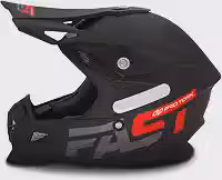 Capacete Motocross Fast 788 Solid Preto/Vermelho 56
