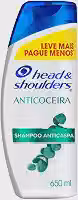Head & Shoulders Shampoo Anticaspa Anticoceira 650 ml
