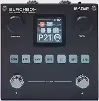 M-VAVE VEDO BLACKBOX Pedal processador multiefeitos para guitarra, com mais de 80 efeitos embutidos, modelagem de amplificador 44,1 KHz / 24 bits 6 + 1 efeitos simultâneos, recarregável integrada