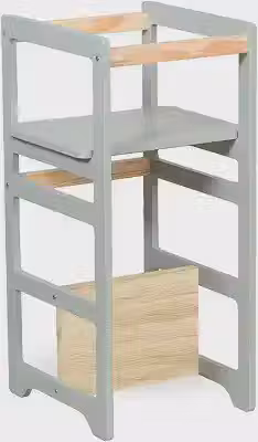 Casa Decoratta Torre De Aprendizagem Montessori 4 Em 1 Laqueada Verde Chá Regula Altura Madeira Pinus E Mdf Cadeirão Mesinha Infantil