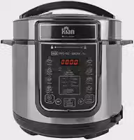 Panela de Pressão Elétrica Kian PPE-102 Capacidade 6 Litros Silenciosa 1000W Painel Digital com 14 Receitas Cuba Antiaderente Inox (220, Volts)