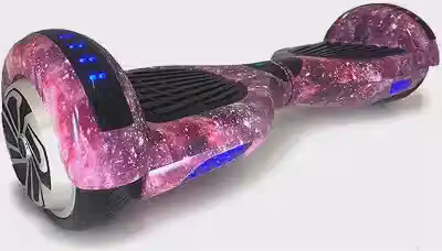 Hoverboard Skate Elétrico 6.5' com Led e Bluetooth Original Roxo Galáxia