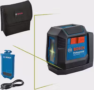 Bosch Nível a Laser Verde GLL 12-22 G 12m 1 bateria + suporte