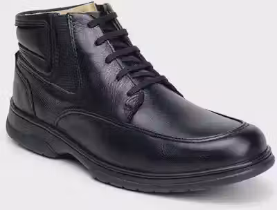 Bota Coturno Masculina Capiau Couro Legítimo Anatomic Comfort Gel | Sola Flexível Costurada, Ideal para Trabalho e Dia a Dia