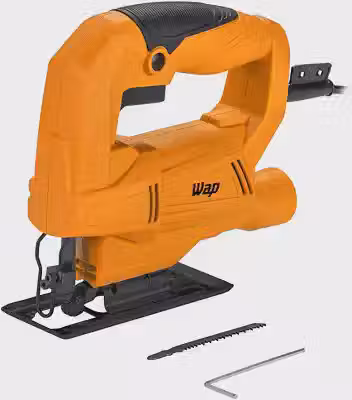 WAP Serra Tico-Tico WF STT01 550W com Base Regulável 0° a 45°, Bocal de Aspiração e Lâmina Inclusa, Corte até 55 mm em Madeira, 127V