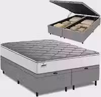 Cama Box Baú King Real Max Force Softgel 193x203x68cm - Suporta até 200 kg por Pessoa