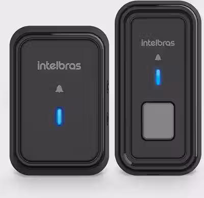 Campainha Sem Fio Com Bateria CIB 101S Preta Intelbras