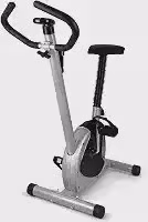 Bike Ergométrica Bicicleta Vertical Academia Com Painel Digital Prateado Premium
