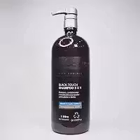 Shampoo Tonalizante Vita Hominis Black Touch 3x1 1L Eficiente Para o Escurecimento Gradual da Barba e Dos Cabelos