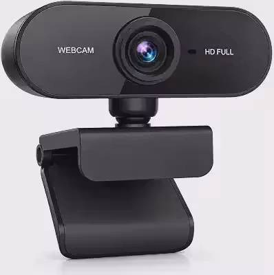 Webcam Full HD 1080p com Microfone Integrado, Foco Automático, Ângulo Amplo 110° e Correção de Luz, Câmera USB Plug & Play para PC Notebook, Home Office, Aulas, Reuniões e Streaming