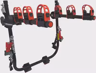Suporte para bicicleta Transbike para 3 bicicletas Preto tira Vermelha Carros Sedan Hatch