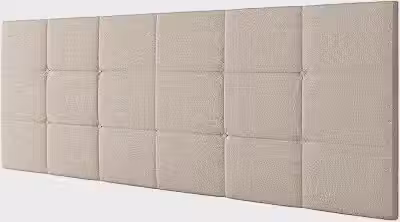 Cabeceira Estofada Suspensa Bia 1.40 Cama Box Casal Decoração Quarto Casal Móveis (Bege Linho)