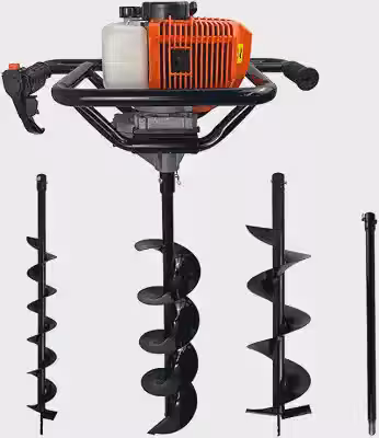 Perfurador de Solo a Gasolina 52cc 2,5HP com 3 Brocas + Extensão 60cm Carbon Fak