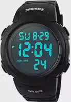 Relógio Masculino Skmei 1068 Á Prova D'água 50m Digital Esporte Shock Militar Preto