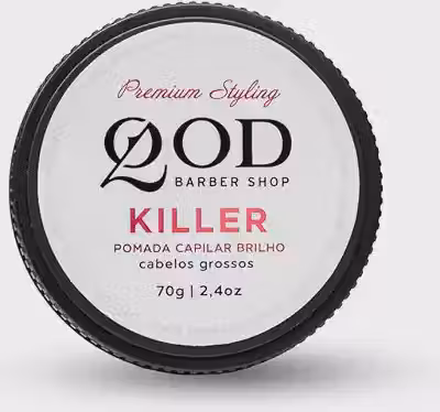 QOD Barber Shop - Pomada Capilar Killer - Efeito Brilho - 70g