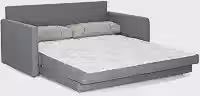 Sofá-Cama 3 Lugares Queen Herval Aurora, Linho Cinza, 176 cm