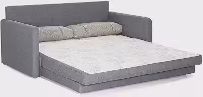 Sofá-Cama 3 Lugares Queen Herval Aurora, Linho Cinza, 176 cm