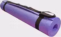 Tapete de Yoga em EVA com Alça de Transporte 170x60 cm Preto Ideal para Exercícios e Meditação