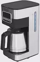 BLACK+DECKER Cafeteira Elétrica 110 V Inox, Filtro Permanente e Lavável, Capacidade 1,5 L, Ate 38 Cafézinhos, Painel Digital, Modelo CM350G-BR