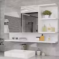 Armario Espelheira Para Banheiro 1 Porta Cleópatra (Branco)