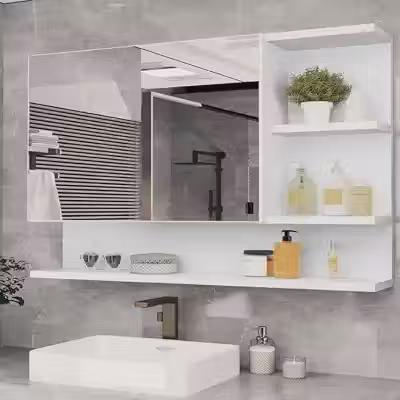Armario Espelheira Para Banheiro 1 Porta Cleópatra (Branco)