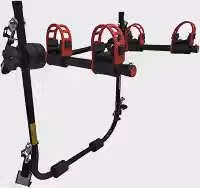 Suporte para bike Transbike 2 bicicletas POP Preto tira Vermelha Sedan Hatch MTB Speed